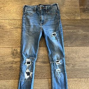 Hollister women juniors high rise crop Jean legging size 00R (W 23 L 26)